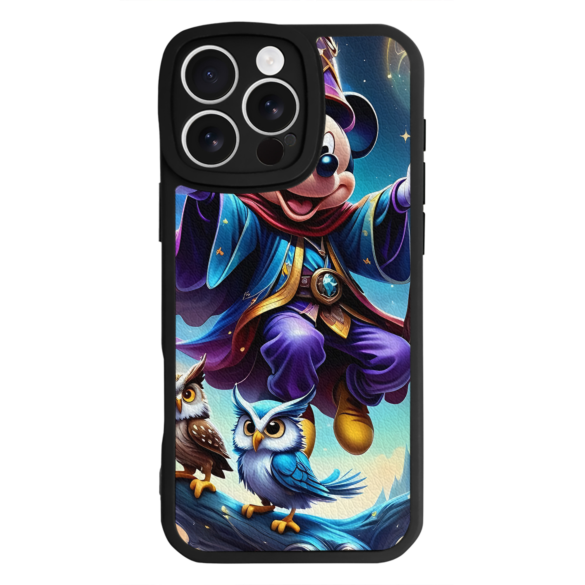 （画像用） ミッキーマウス Mickey Mouse 【iPhone 16シリーズ対応】シリコンスマホケース（レザー調） 材質：シリコン